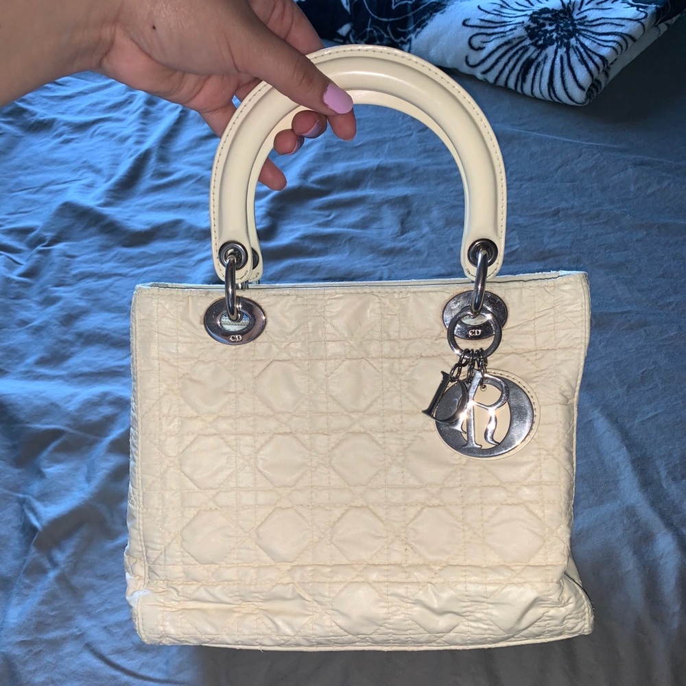 ‼️ SALE till end of day‼️ Lady Dior in Ivory Nylon